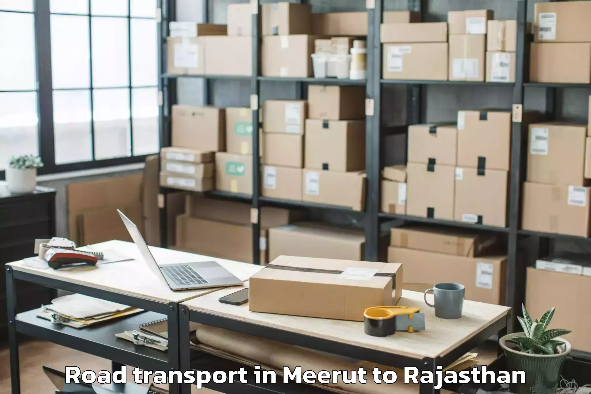 Book Meerut to Pachpadra Road Transport Online